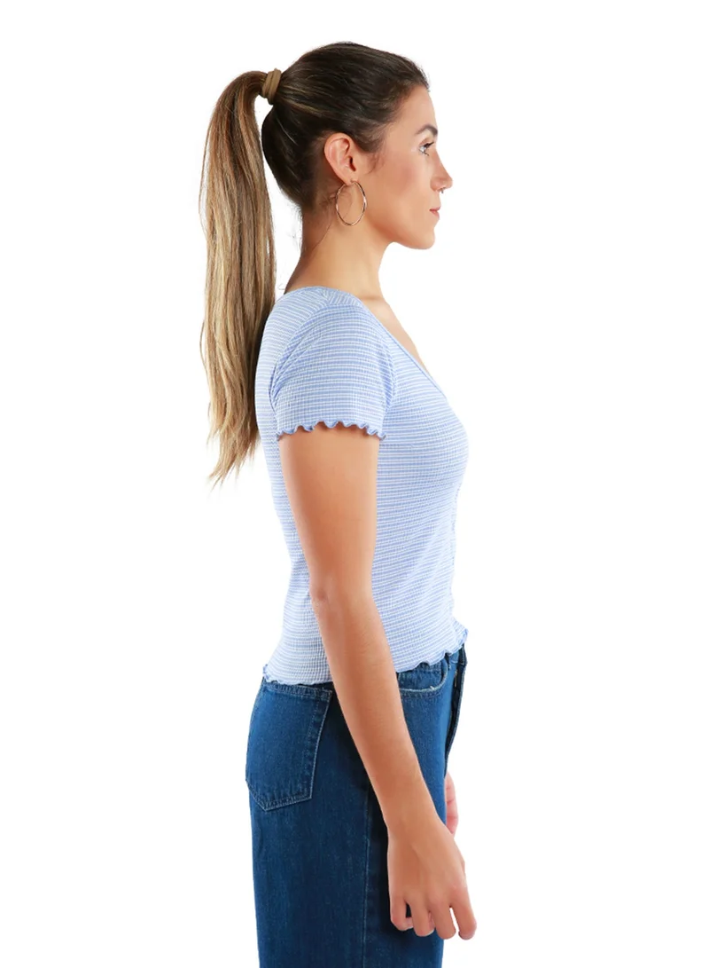 London Rag Blue Striped Summer Top