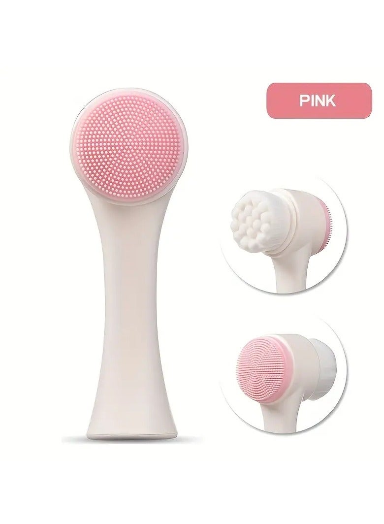 ORiTi Soft Silicone Double Face Wash Brush Household Manual Cleansing Brush 3D Face Washer Facial Clener Dual Purpose Massage Brush - Image 2