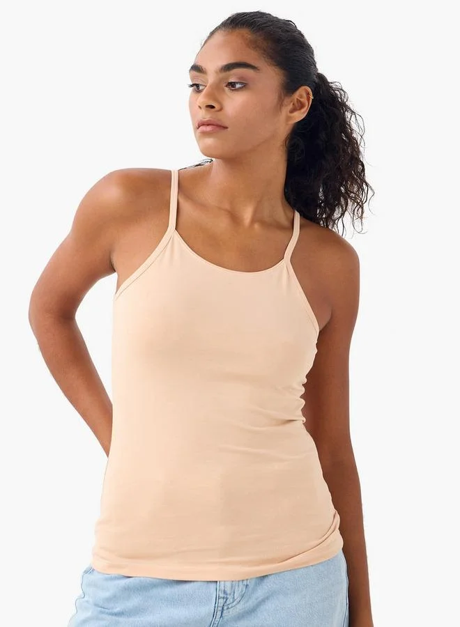 Splash FAV Set of 3 - Camisole with Scoop Neck and Spaghetti Straps
