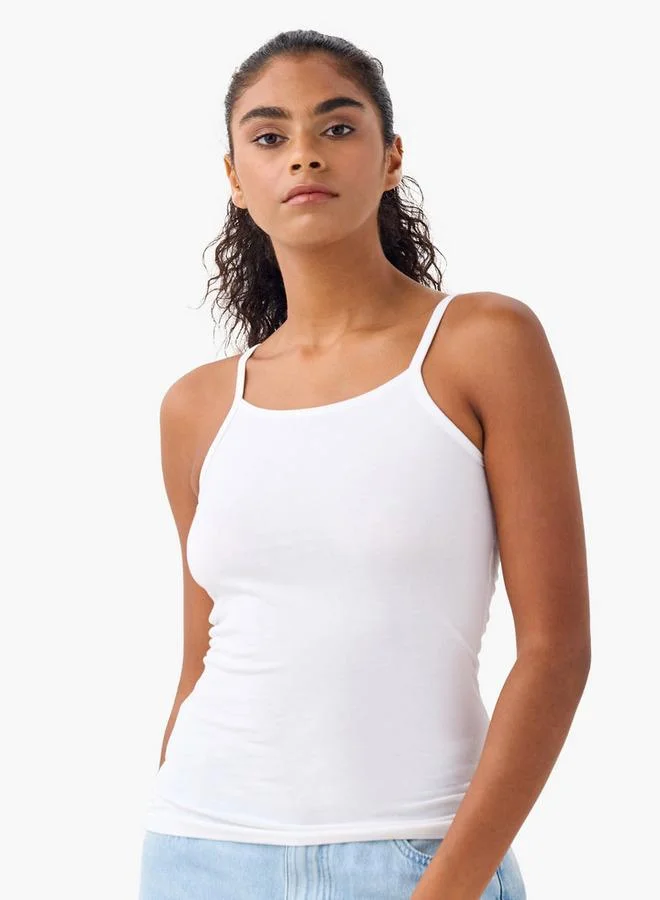 Splash FAV Set of 3   Camisole with Scoop Neck and Spaghetti Straps