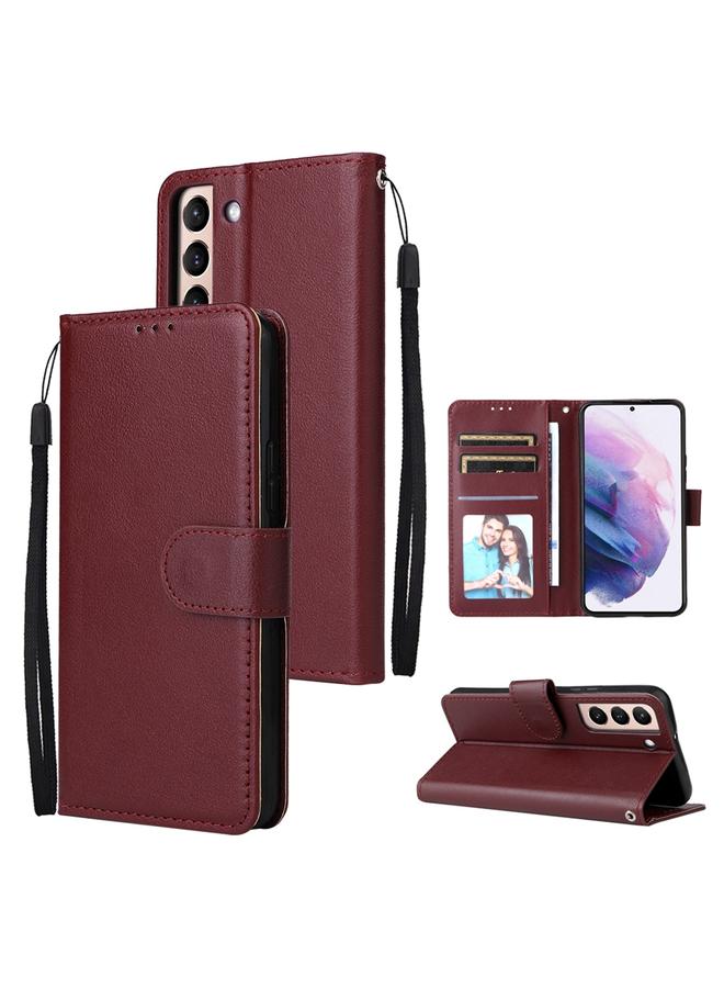 S-TOP Case For Samsung Galaxy S22+ 5G 3 Card Slots Multifunctional Leather Phone Case - Image 1