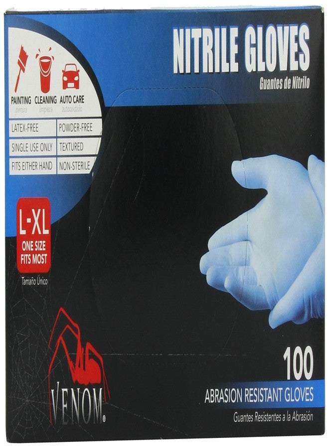 Venom Medline Venom Powder-Free Nitrile Multi-Purpose Disposable Gloves, One-Size, 100 Count - Image 1