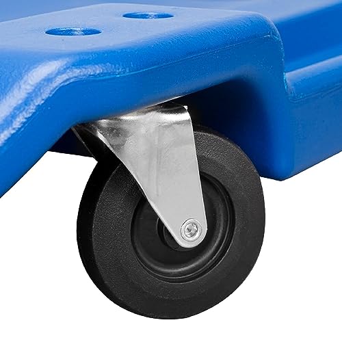 BIG RED ATRP6240UR Blow Molded Plastic Rolling Garage/Shop Creeper: 40" Mechanic Cart with Padded Headrest and 6 Casters,350 LBS, Blue - Image 5