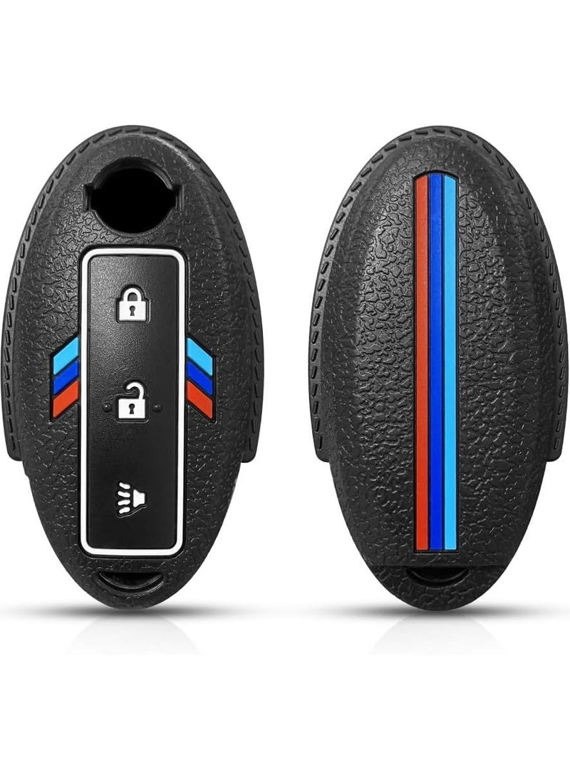 Generic 3 Button Key Fob Cover Compatible with Nissan - Waterproof Anti Scratch Fob Cover for Altima Armada Best Bleeder Infiniti Maxima Murano Pathfinder Patrol  - Image 1