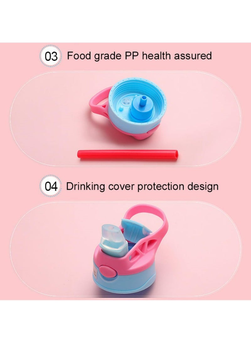 CMGTYYD Kids Water Bottle, 480ml Kids Drinking Water Bottle with Flip Straw, BPA-Free Water Bottle with Carry Handle and Easy Button, Leakproof Kids Water Bottle for School and Sports (Balloon) - Image 5