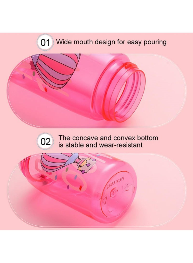 CMGTYYD Kids Water Bottle, 480ml Kids Drinking Water Bottle with Flip Straw, BPA-Free Water Bottle with Carry Handle and Easy Button, Leakproof Kids Water Bottle for School and Sports (Balloon) - Image 4