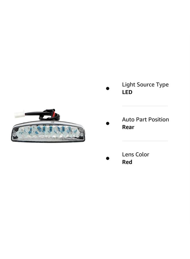 12V Universal Car Rear Tail Brake Lights Light LED Rear Brake Tail Light Lamp License Plate Mount - Image 2