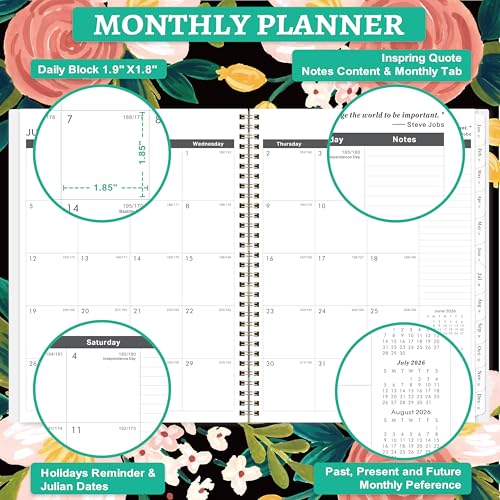 Feteulo 2026-2028 Monthly Planner/Calendar - 2 Year Planner, Jul 2026 - Jun 2028, Monthly Calendar 2026-2028 with Two-Side Pocket, 9'' x 11'', Tabs, Sturdy Binding - Image 3
