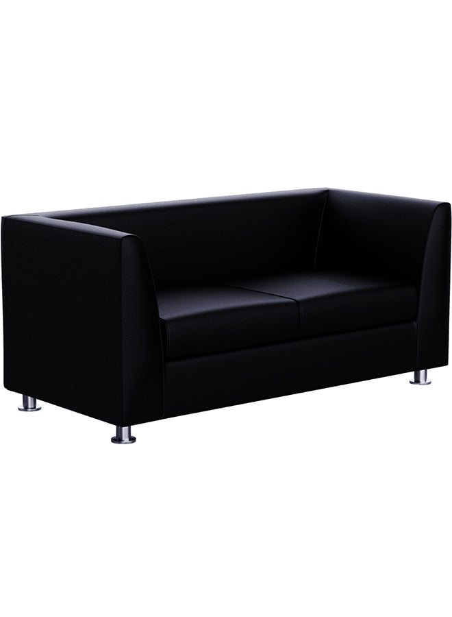 Mahmayi 679 Double Seater PU Sofa - Black - Image 1