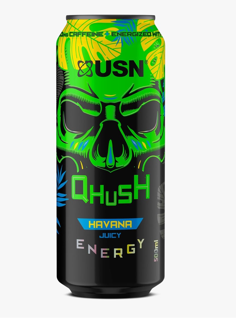 USN Qhush Havana Energy Drink 500Ml - Image 1