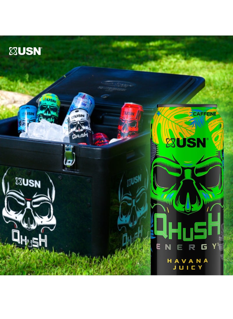 USN Qhush Havana Energy Drink 500Ml - Image 4