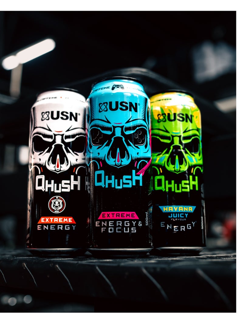 USN Qhush Havana Energy Drink 500Ml - Image 5