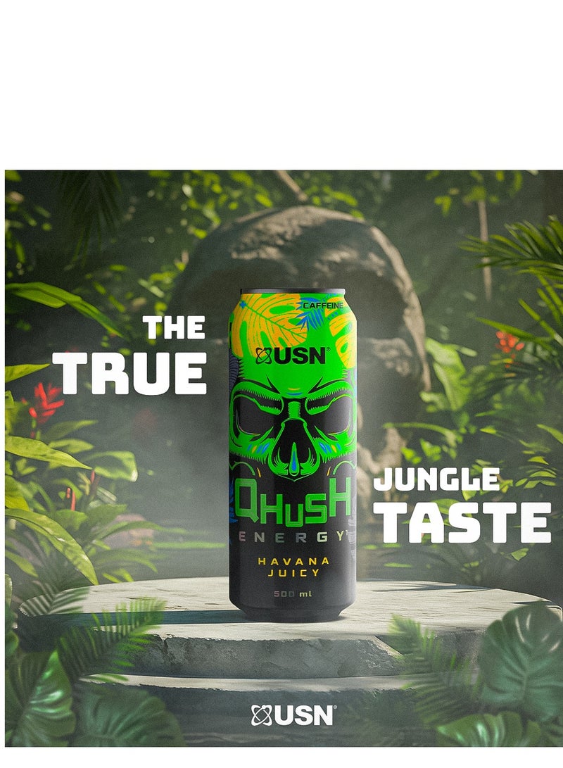 USN Qhush Havana Energy Drink 500Ml - Image 3