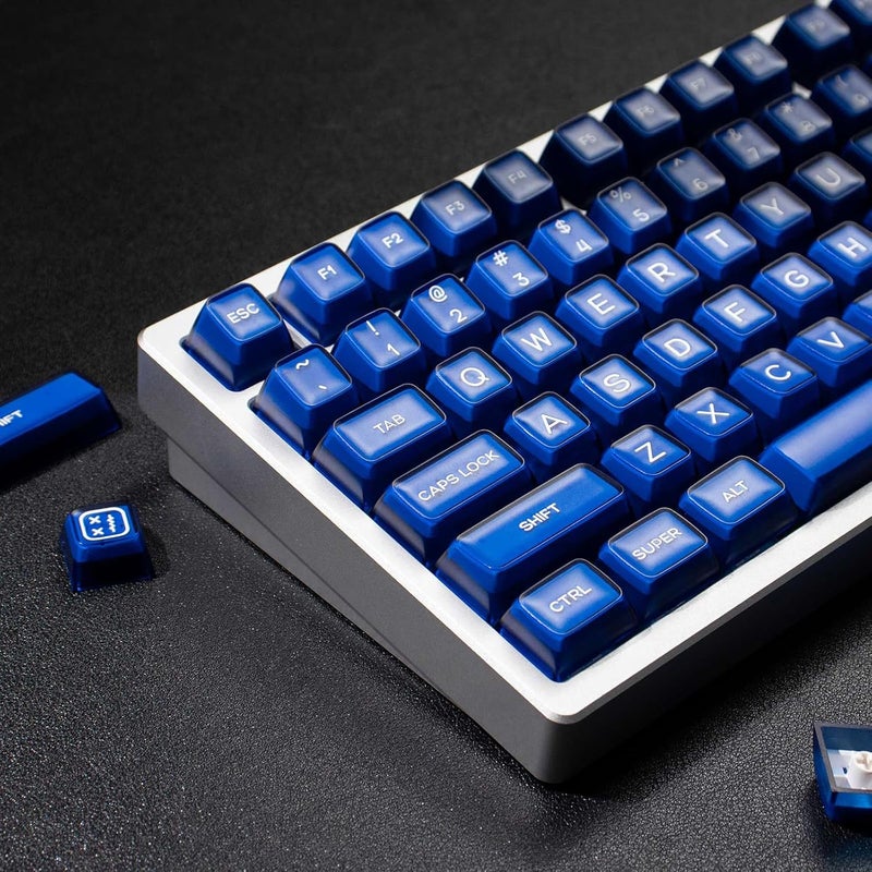 Sumgsn 142 Keys SA Profile PBT Doubleshot Keycaps Blue Translucent Keycap Set Fit for 61/64/87/104/108 Cherry Mx Switches ISO ANSI Mechanical Keyboard - Image 5