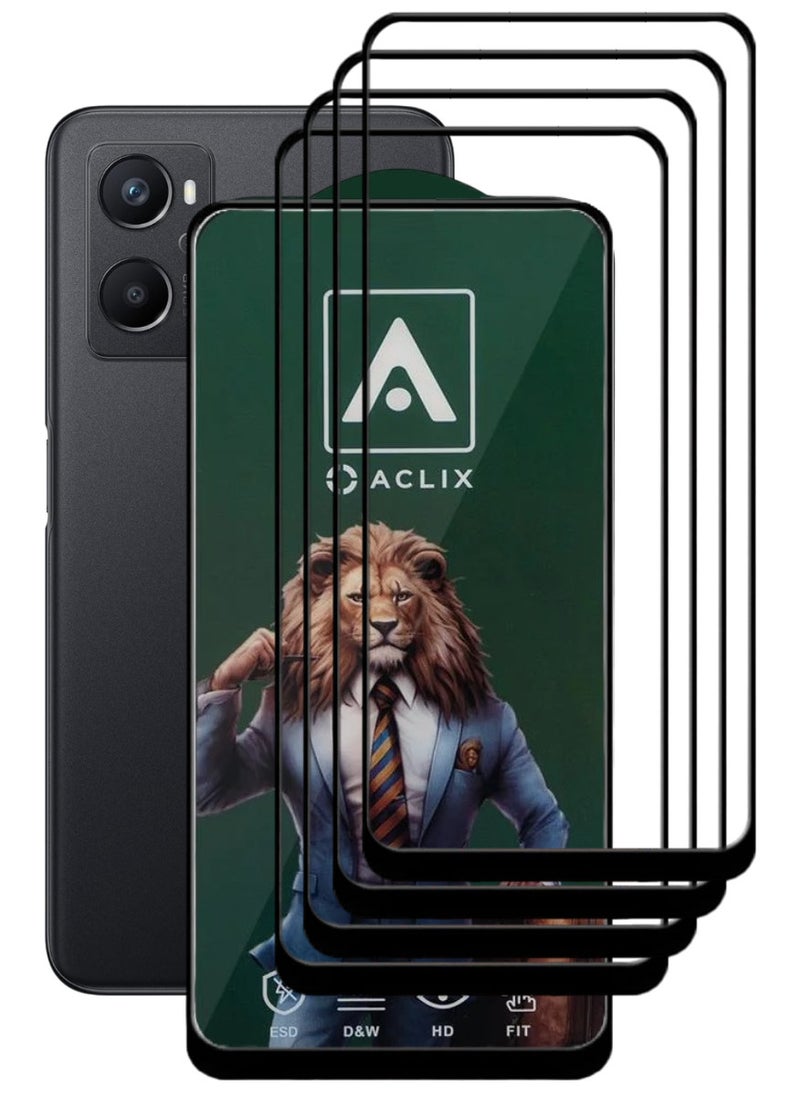 ACLIX 4 Pieces Antistatic ESD Dustproof Premium Quality High Definition Tempered Glass Screen Protector Designed For Oppo A96 - Image 1
