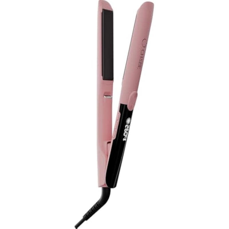 CH&BE Professional 2-in-1 Slim Ceramic Hair Straightener, Pink and Black, LCD Display, Adjustable Temperature up to 500°F, Ionic Technology, Auto Shut-off - Image 4