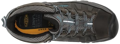 Keen أحذية المشي لمسافات طويلة النسائية من كين Targhee 3 بارتفاع متوسط ومقاومة للماء، مغناطيس/أزرق أتلانتيك، 8.5 - Image 3