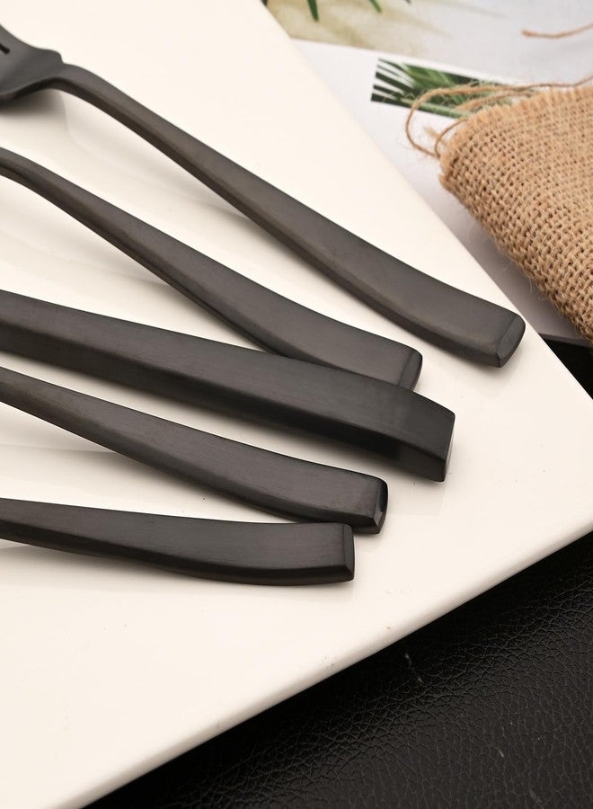 Snplowum Black 18/10 Stainless Steel Dessert Spoon Set of 8, Soup Spoon Mixing Milk Teaspoon Cream Scoop, Matte Finish (6.69-inch) - Image 4