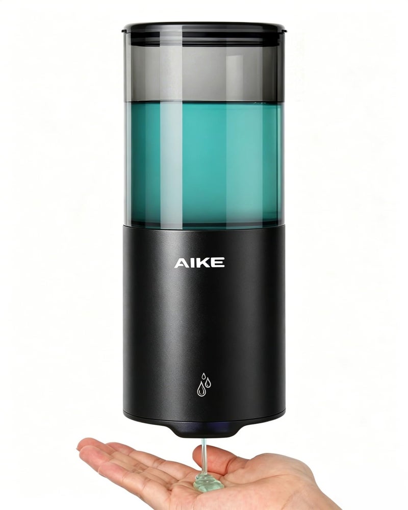 AIKE Automatic Wall Mount Liquid Soap Dispenser for Home and Commercial Bathroom 135oz IPX7 WaterproofMatte Black Stainless Steel - Image 2