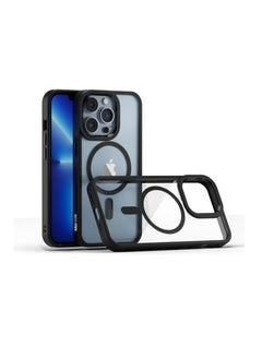 Generic Compatible with iPhone 15 Pro Max Case Magnetic Clear Back Cover Slim Anti-Scratch Shockproof Protective Case Compatible with Magsafe for iPhone 15 Pro Max 6.7 inch (Black)  - Image 2