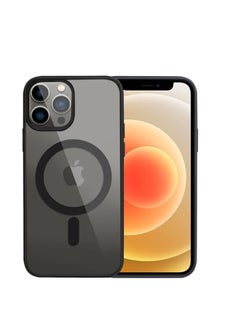 Generic Compatible with iPhone 15 Pro Max Case Magnetic Clear Back Cover Slim Anti-Scratch Shockproof Protective Case Compatible with Magsafe for iPhone 15 Pro Max 6.7 inch (Black)  - Image 3