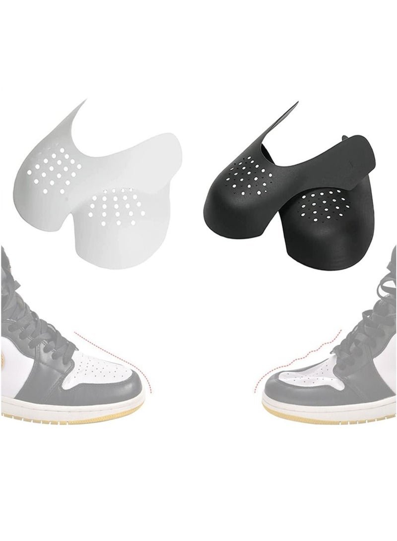 واي آند دي Anti-Wrinkle Shoe Crease Protectors, Prevent Sneaker Shoes Indentation, Breathable and Soft for Casual Shoes, Men's 7-12 / Women's 5-8 (2 Pair, Black White) - Image 1