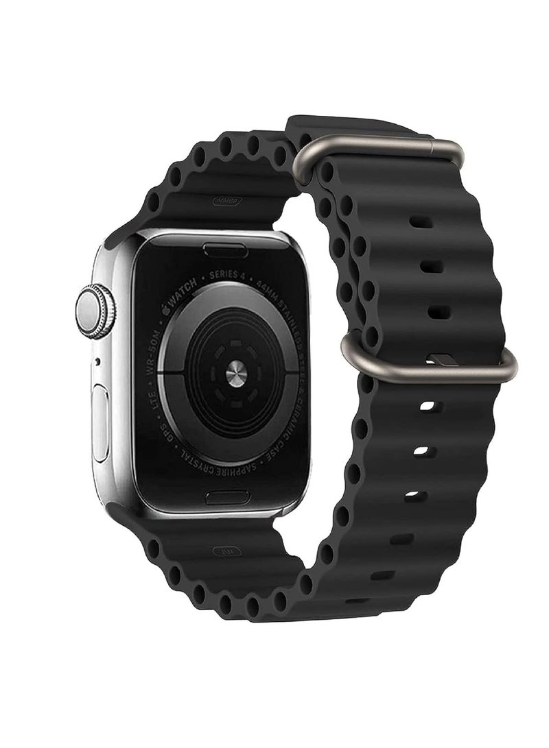 For Watch ultra Band  41mm 40mm 38mm Men Women, Soft Silicone Sport Band Replacement Strap for ultra Watch Ultra2/Ultra iWatch Series SE  7 6 5 4 3 2 1 - Image 1