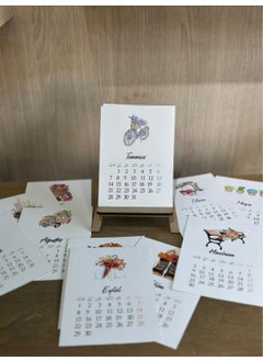 HSN Mini Wooden Easel New Year 2025 Desktop Calendar  - Image 1