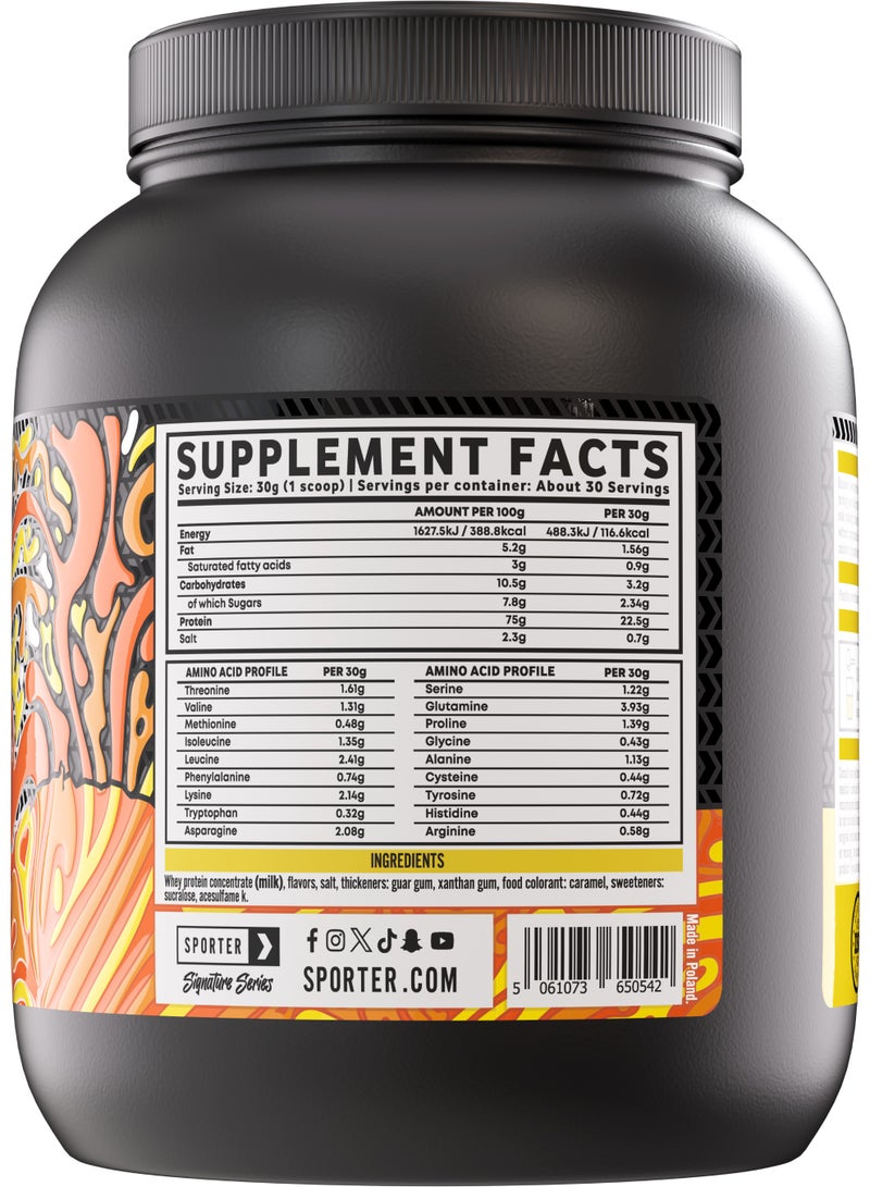 Sporter Whey Protein Powder - High Primary Source Protein 22.5 Grams for Muscle Building, Support & Recovery - Salty Caramel Drip - Image 2
