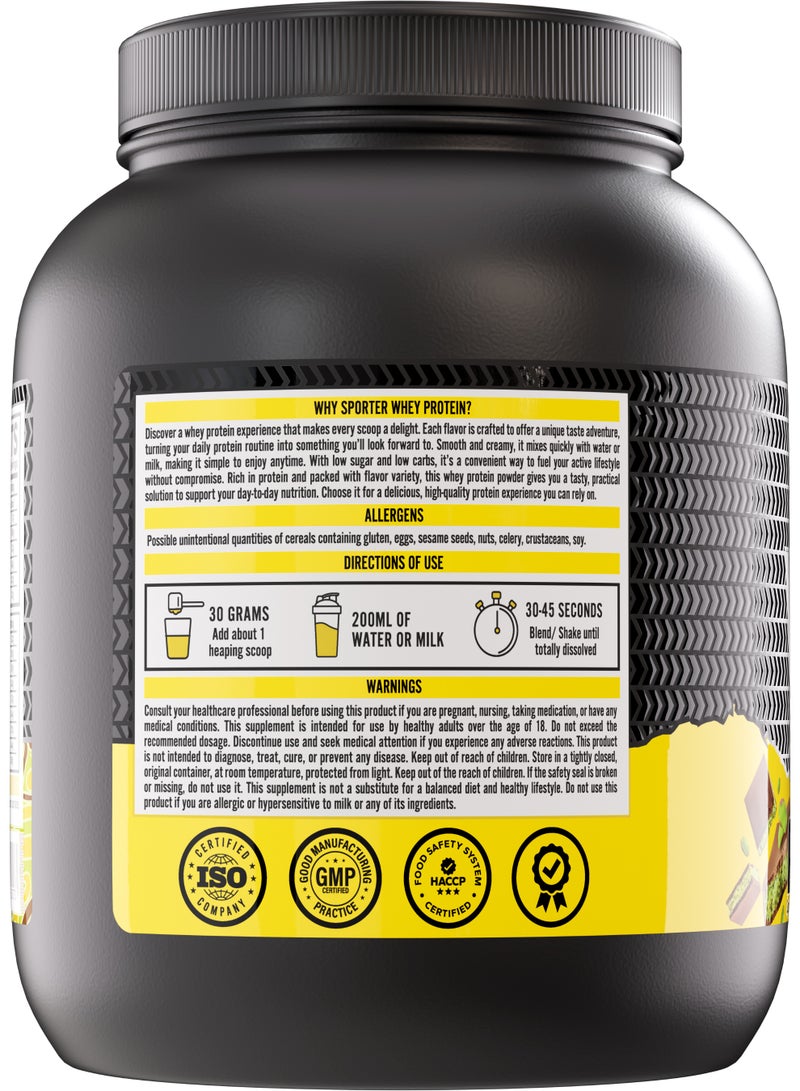 Sporter Whey Protein Powder - High Primary Source Protein 22.5 Grams for Muscle Building, Support & Recovery - Salty Caramel Drip - Image 3