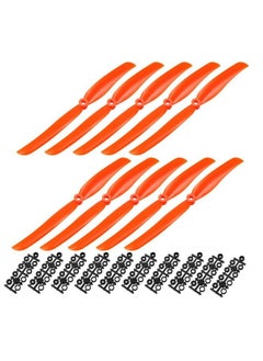 uxcell Rc Propellers Cw 8060 8X6 Inch 2 Vane Fixed Wing For Airplane Toy Nylon Orange 10Pcs With Adapter Rings  - Image 2