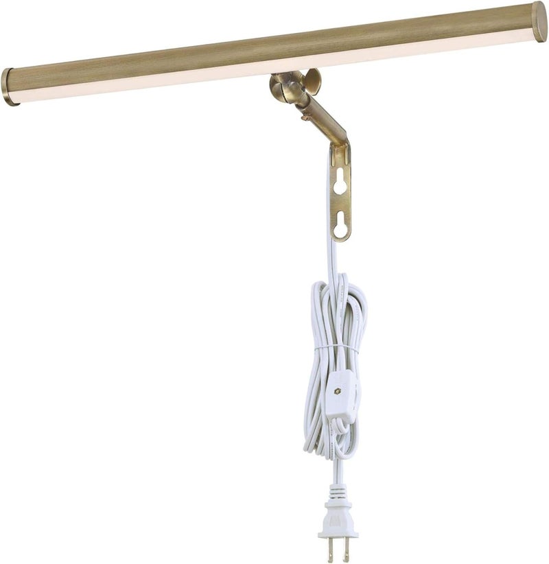 Westinghouse ضوء صورة LED قابل للتعديل ويستنجهاوس 7501300 بقدرة 4 وات بحجم 14 بوصة مع مفصلة زخرفية بتشطيب نحاسي عتيق 3000K - Image 1