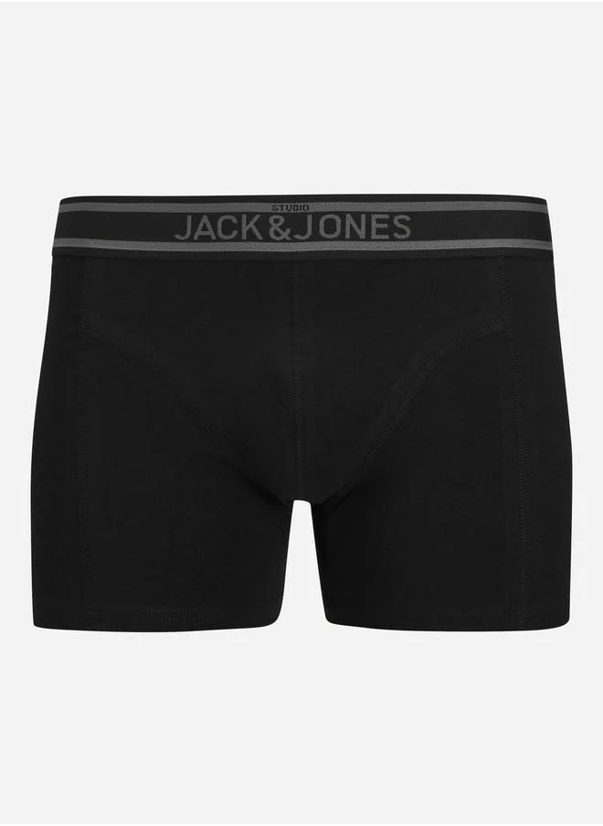 جاك اند جونز Mens Solid Brief Underwear Pack of 3