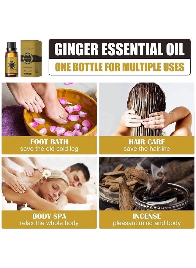 cgify - 3PCS Ginger Oil for Weight Loss Belly Fat, Belly Off Ginger Massage Oil, Natural Ginger Essential Oil for Hair Growth,Fatigue Relief,Mood Lifting,Muscle Soreness and Swelling Relief - Image 1