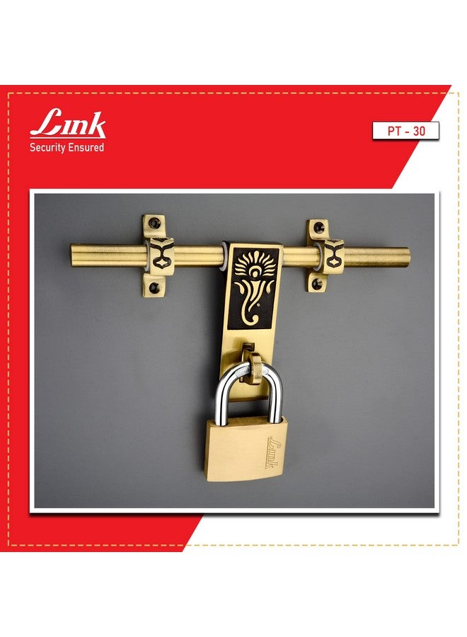 Link Link PT 30mm New Brass Lock with Hardened Shackle and 3 Brass Key | 15 Years Warranty  - Image 5