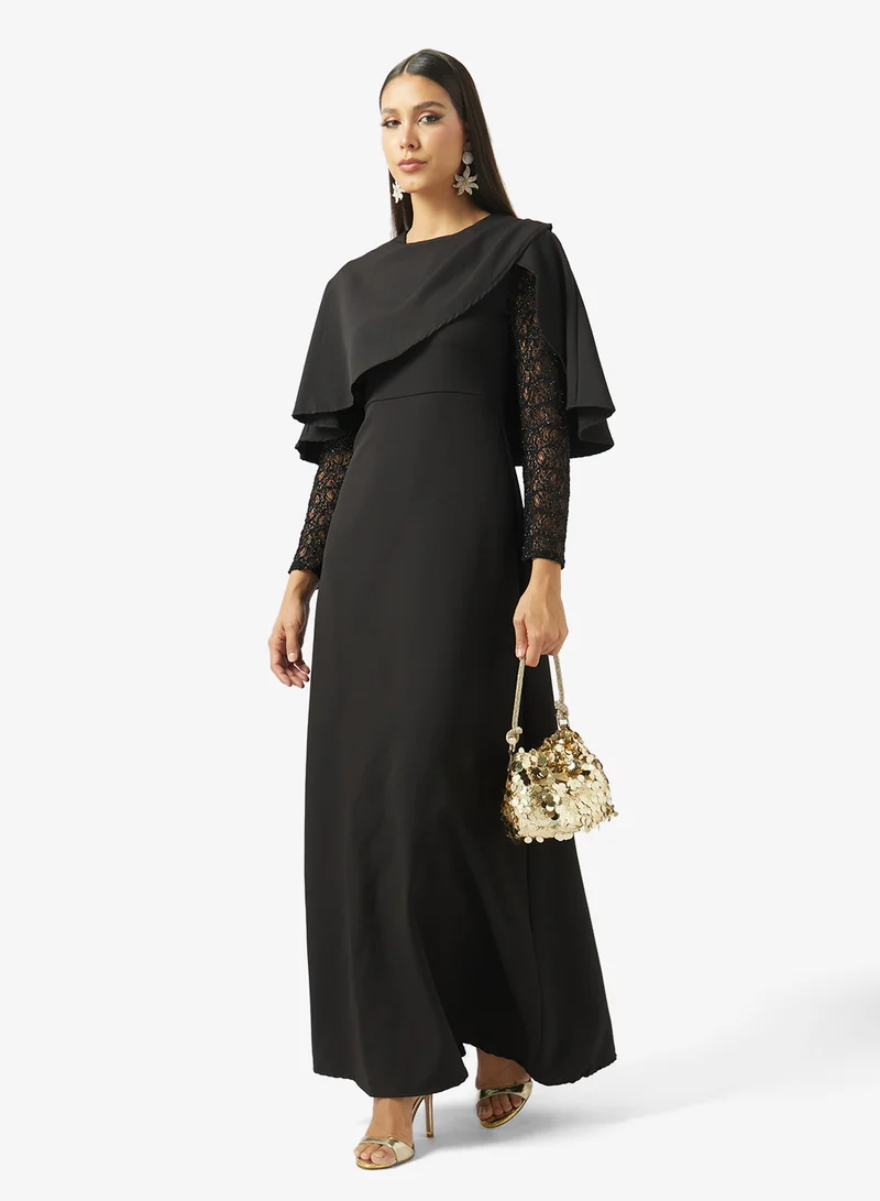 Khizana  Dress With Lace Sleeves for Women | Best Price UAE