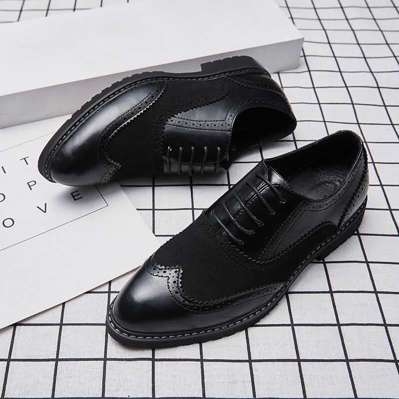 Leather Shoes Autumn New Men'S Casual Small Leather Shoes 46 Size Men'S Business Casual Fashion Retro Korean Style Small Leather Shoes - Image 1