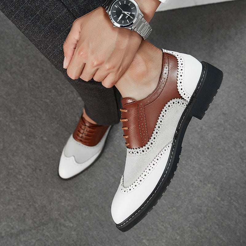 Leather Shoes Autumn New Men'S Casual Small Leather Shoes 46 Size Men'S Business Casual Fashion Retro Korean Style Small Leather Shoes - Image 3