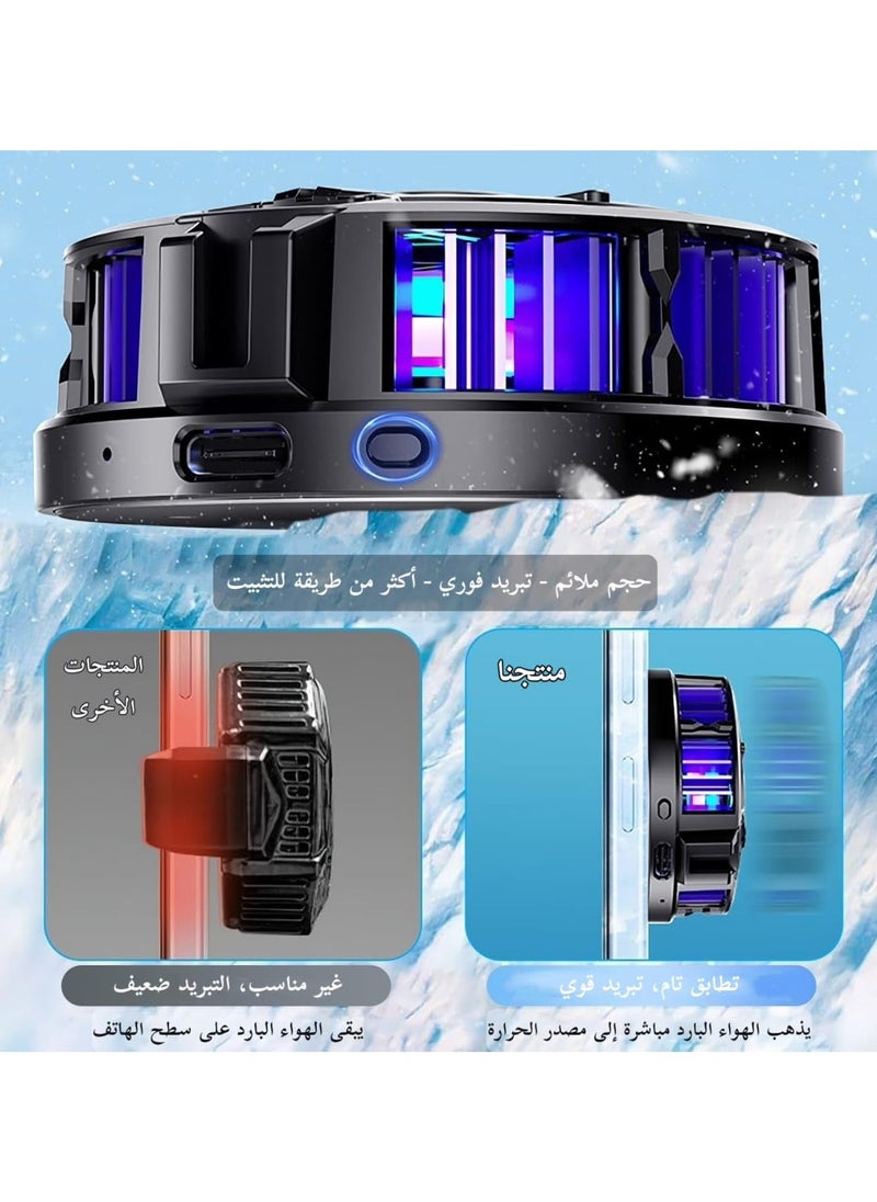 Starwell Phone & iPad Cooling Fan, High Performance Portable Cooling Fan with Magnet and RGB Function Instant Cooling, Semiconductor Fan for Mobile Games, Stand Cooler, Phone and iPad Cooler  - Image 4
