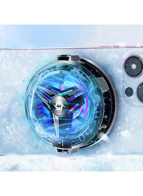 Phone & iPad Cooling Fan, High Performance Portable Cooling Fan with Magnet and RGB Function Instant Cooling, Semiconductor Fan for Mobile Games, Stand Cooler, Phone and iPad Cooler