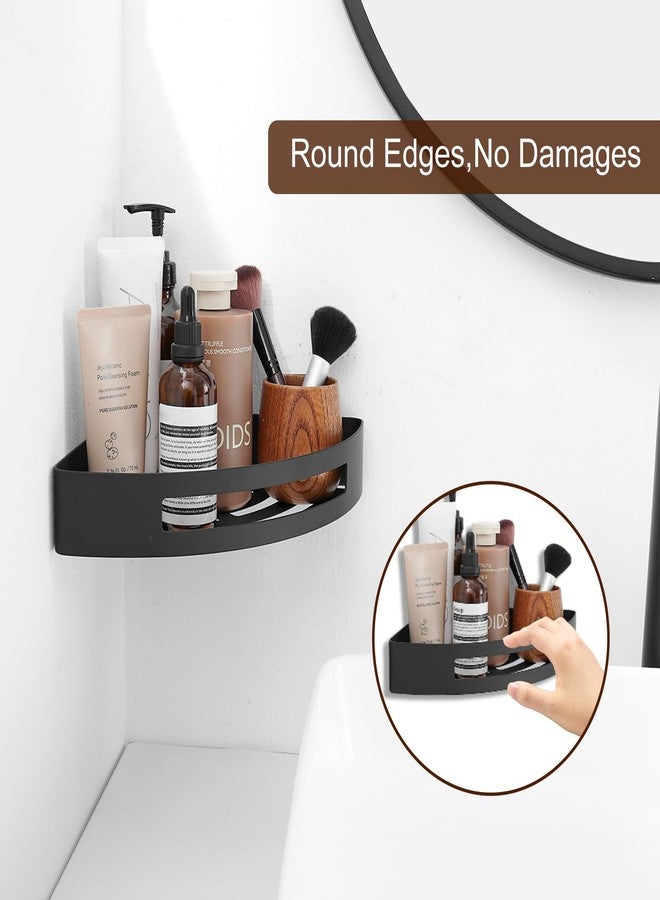 BWE Corner Shower Shelf, Rustproof Stainless Steel Shower Caddy, Wall Mount Bathroom Shower Organizer, Black Shower Shelves, Drilling Installation - Image 4