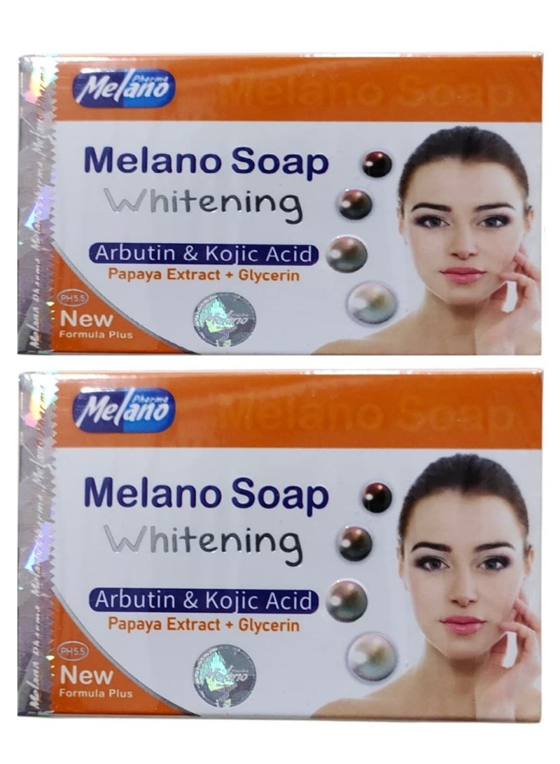 Melano Pharma Melano Soap Whitening Arbutin And Kojic Acid Papaya Extract 100 g - Image 1