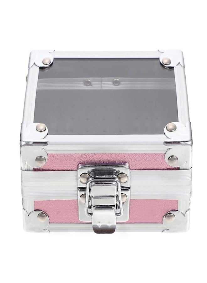 OLizee® 50 Holes Nail Drill Bits Holder with 7 Drill Bits Metal Nail Drill Tool Box Pink Nail Drill Bits Case Nail Drill Bits Organizer for Women Girls - Image 5
