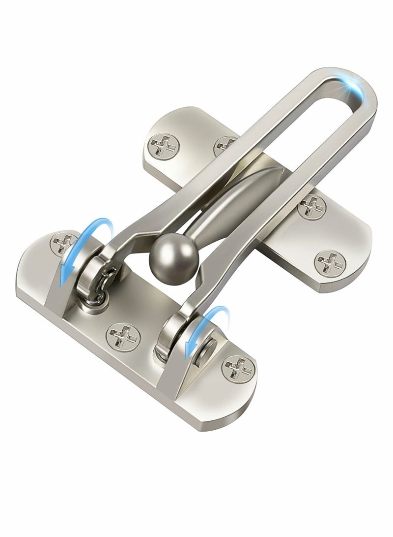Reinforced Door Lock and Guard Set, Zinc Alloy Security Solution for Home, Durable Swing Rod for Front and Inner Doors, 2 Pack  - Image 1