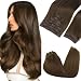 Goo-Goo GOO GOO Clip in Hair Extensions Real Human Hair, Remy Human Hair Extensions Clip ins for Women, Natural Human Hair, 18inch 150g 9Pcs, 4A Chocolate Brown - Image 2