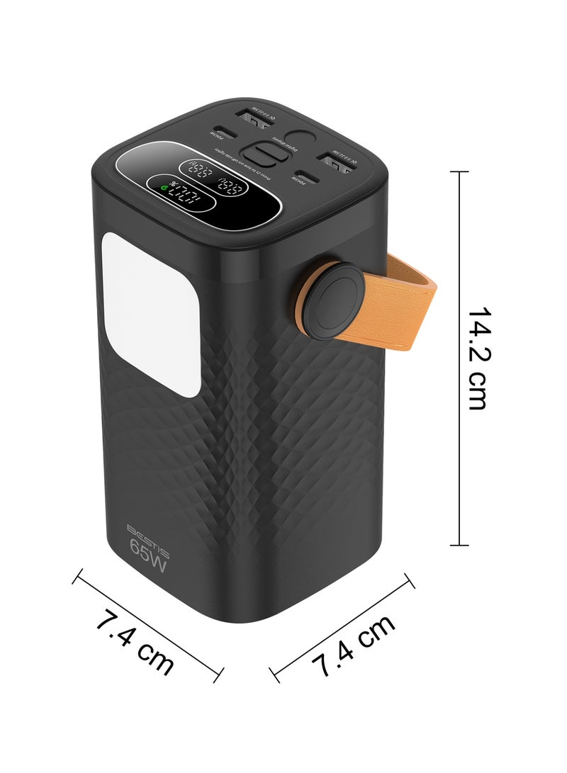 بيستيس  بطارية شحن محمولة بسعة عالية 50000 مللي أمبير · شحن سريع عالمي 65 واط PD · محطة طاقة بأربعة منافذ مع ضوء طوارئ مدمج - Image 4
