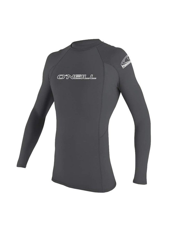 O'Neill Men's Basic Skins UPF 50+ Long Sleeve Rash Guard, Smoke, L - Image 1