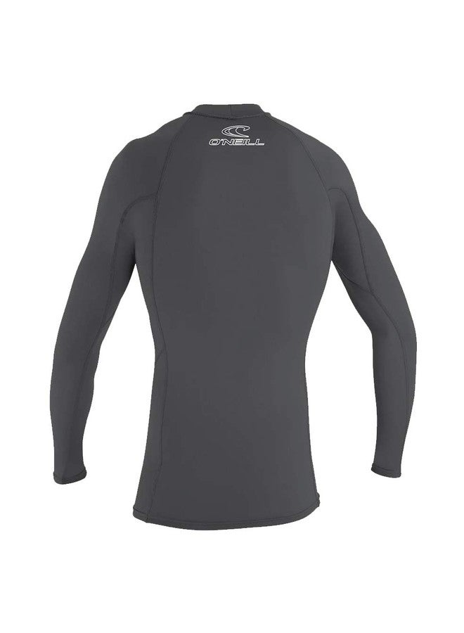 O'Neill Men's Basic Skins UPF 50+ Long Sleeve Rash Guard, Smoke, L - Image 5
