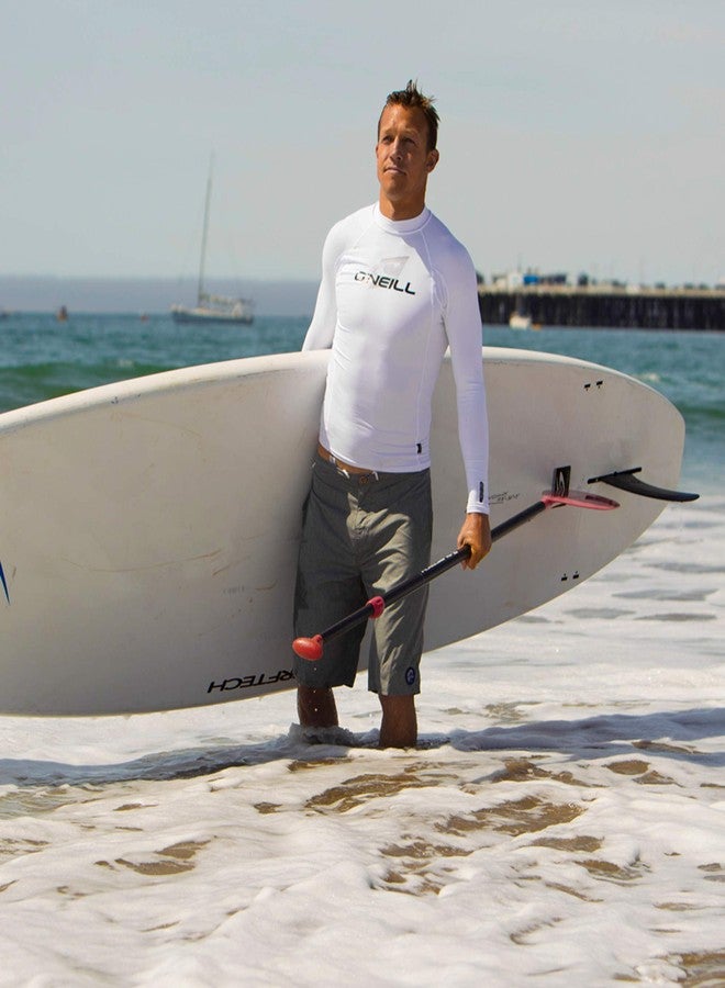 O'Neill Men's Basic Skins UPF 50+ Long Sleeve Rash Guard, Smoke, L - Image 3
