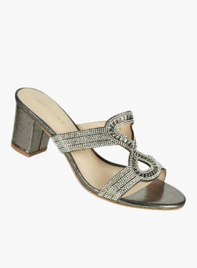 ZAYNA 221-226 Zayna Ladies Block Heel Sandals 2G5957-522 Pewter